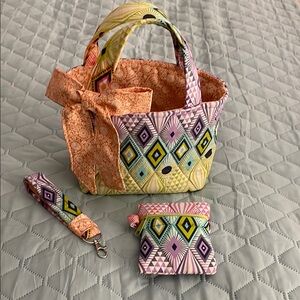 Colorful Geometric Patterned Women's Bag